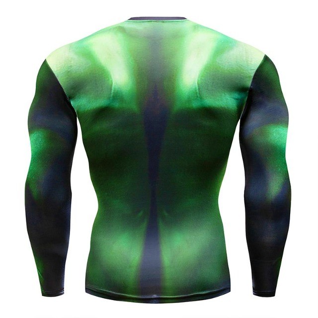 Camisa de Compressão Hulk Manga Longa Rashguard Elastano - Foto 3