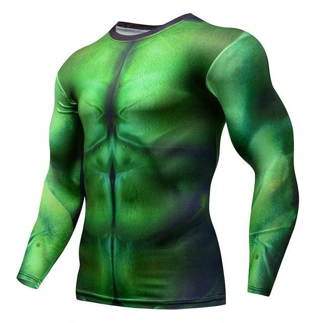 Camisa de Compressão Hulk Manga Longa Rashguard Elastano - Foto 2