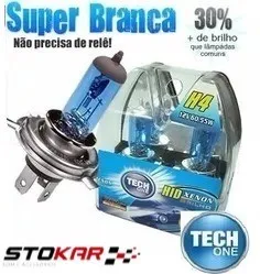 Lâmpadas P/Moto Super Branca H4 Efeito Xenon