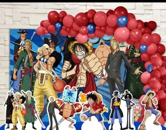 Kit Decoração de Festa One Piece Completo Painel Grande