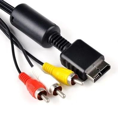 Cabo AV PS2 PS3 Audio e Video RCA para Playstation 2 e 3