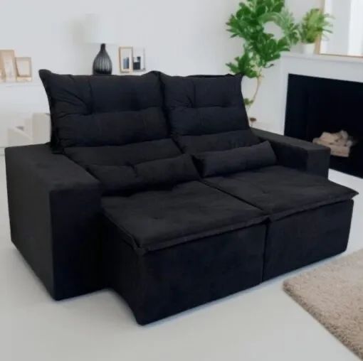 Sofá Retrátil e Reclinável Carol 1,90m OFERTA tt43