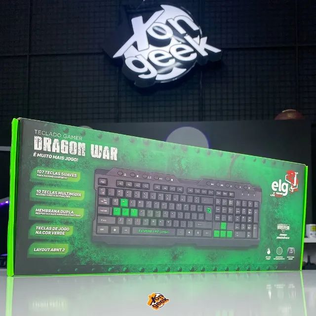 Teclado Gamer Membrana Dupla, Dragon War | ELG | Temos a Pronta Entrega! - Foto 2