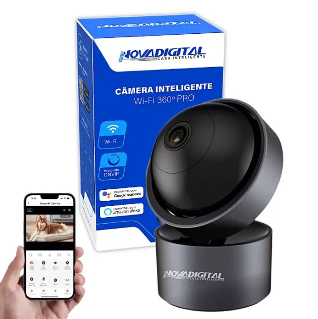 Câmera Inteligente Wifi 360 Pro Alexa Google Protocolo Onvif - Foto 4