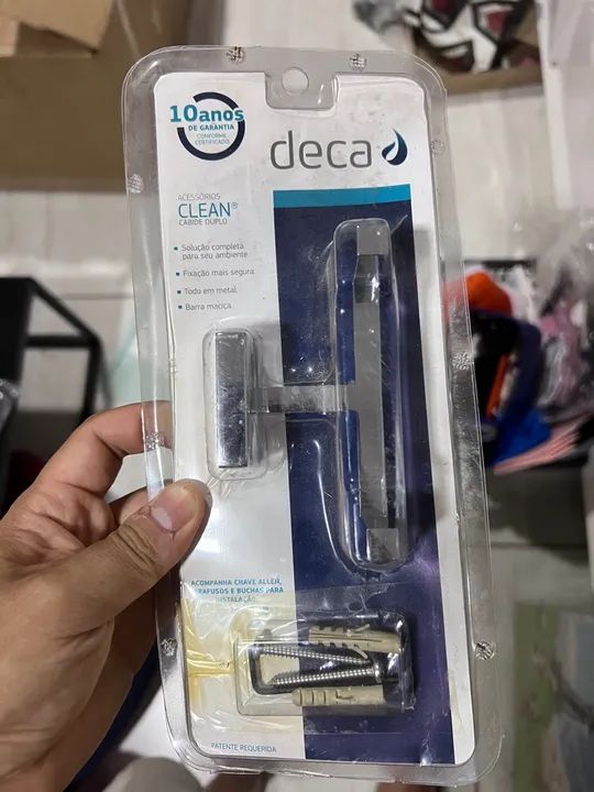 Cabide Duplo Clean Deca - Novo