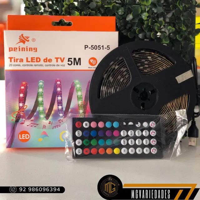 Fita de LED 5 Metros Com Controle 
