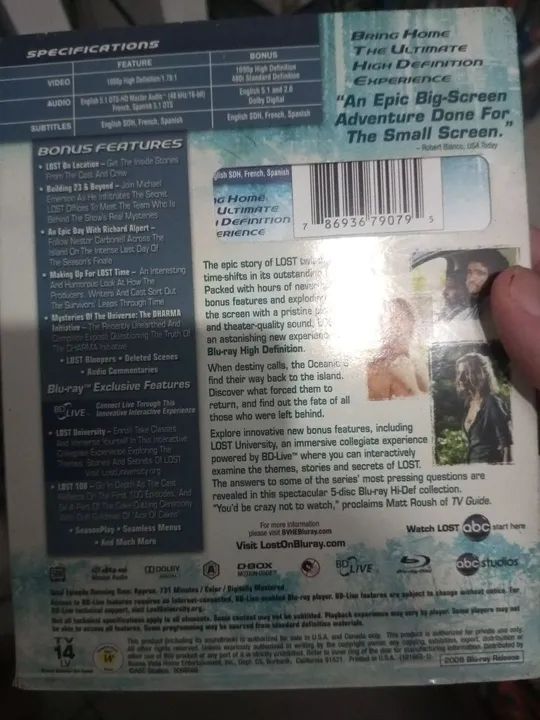 Blu Ray Lost quinta temporada importado - Foto 2