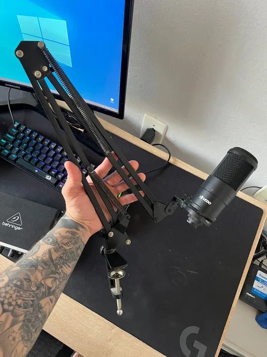 Microfone Condensador Vedo para Stream e Gravação - Foto 4