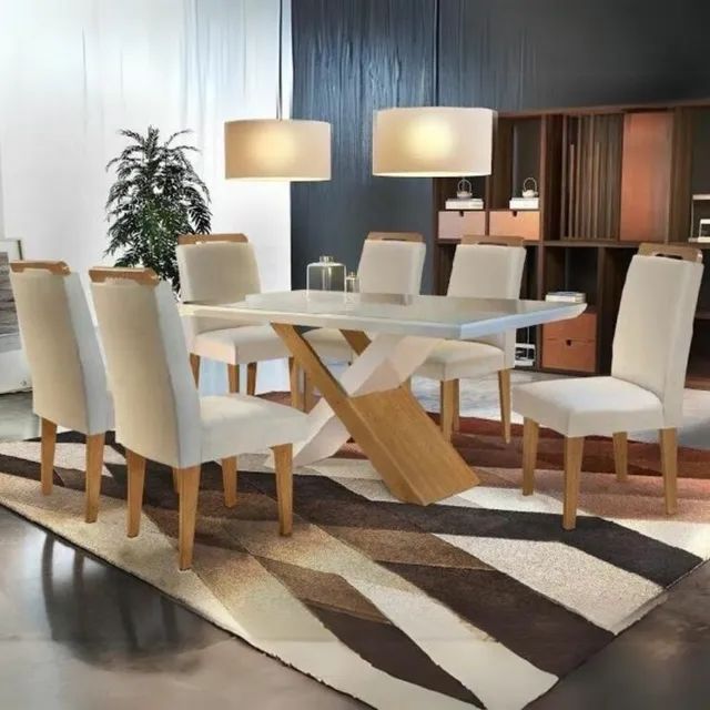 Mesa de Jantar Imperatriz 180 com 6 Cadeiras tt5432 - Foto 4