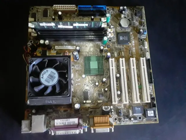 Kit placa mãe Asus A7S266-VM + processador AMD Athlon XP 1700