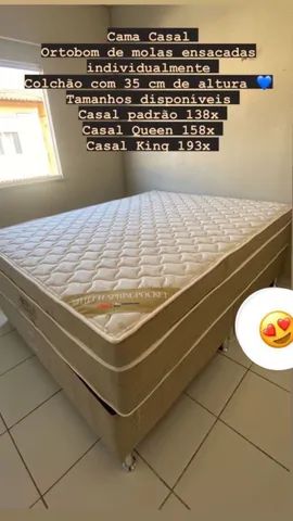 Conjunto box em molas ensacadas Queen.  - Foto 2