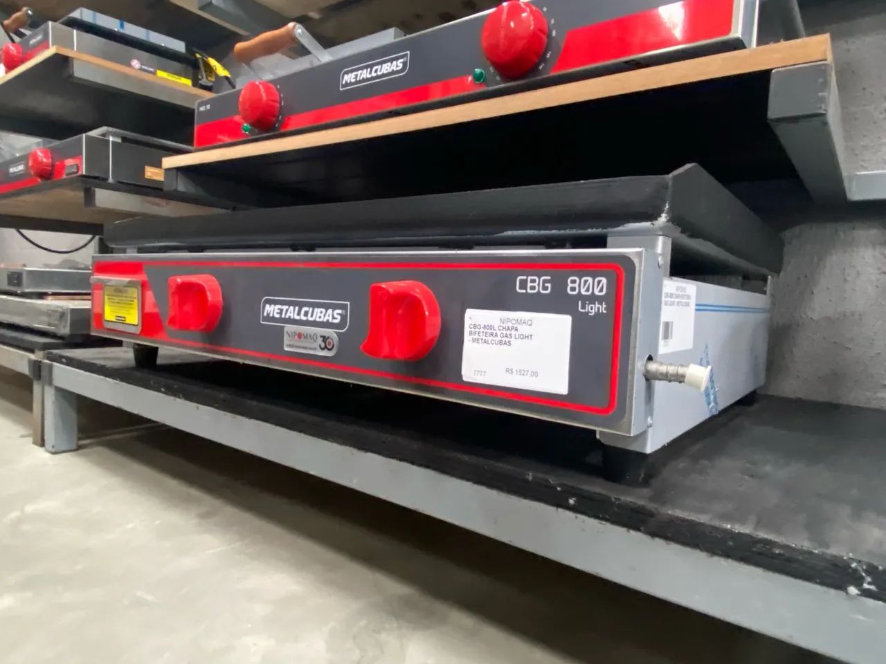 CHAPA BIFETEIRA GÁS LIGHT CBG-800L - METALCUBAS  - Foto 3