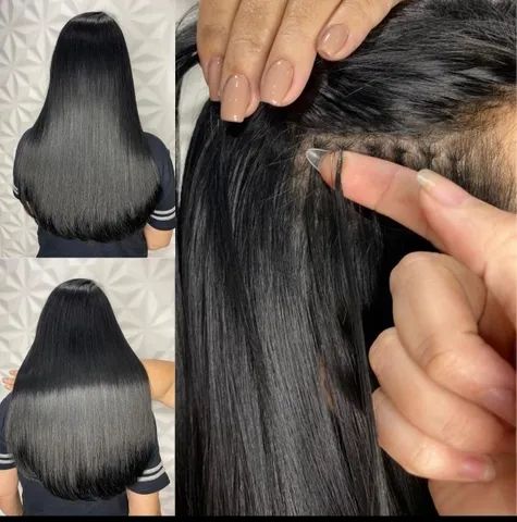 cabelo humano virgem de  65cm liso semi limpo  - Foto 3