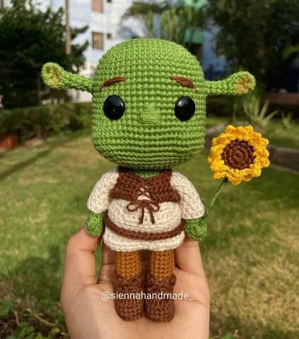Shrek e Fiona Amigurumi Crochê