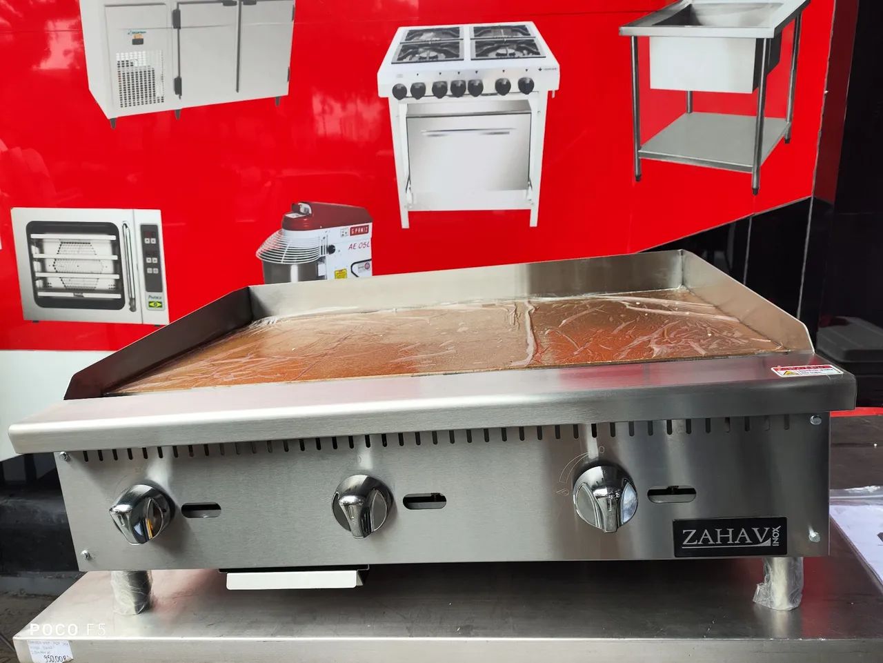 VENDO CHAPA 3 QUEIMADORES PROFISSIONAL ZAHAV INOX NOVA 