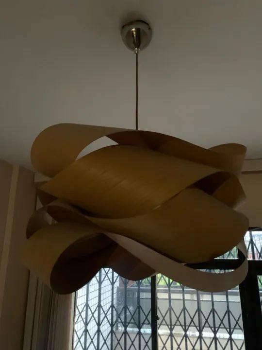 Lustre Moderno de Madeira em Formato de Ondas - Foto 2