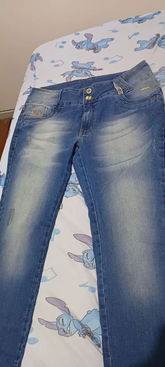 2 calça Jeans Feminino - Com Detalhes tamanho 52 - Foto 5