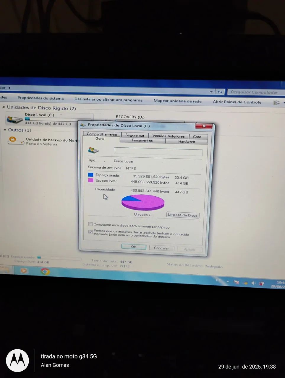Netbook Dell Mini, Intel Atom, Windows 7 ( leia o anúncio )  - Foto 4