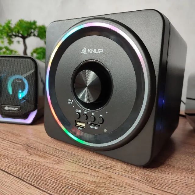 Caixa De Som Gamer 2.1 Bluetooth Home Theater Rgb Celular Pc Tv - Foto 3