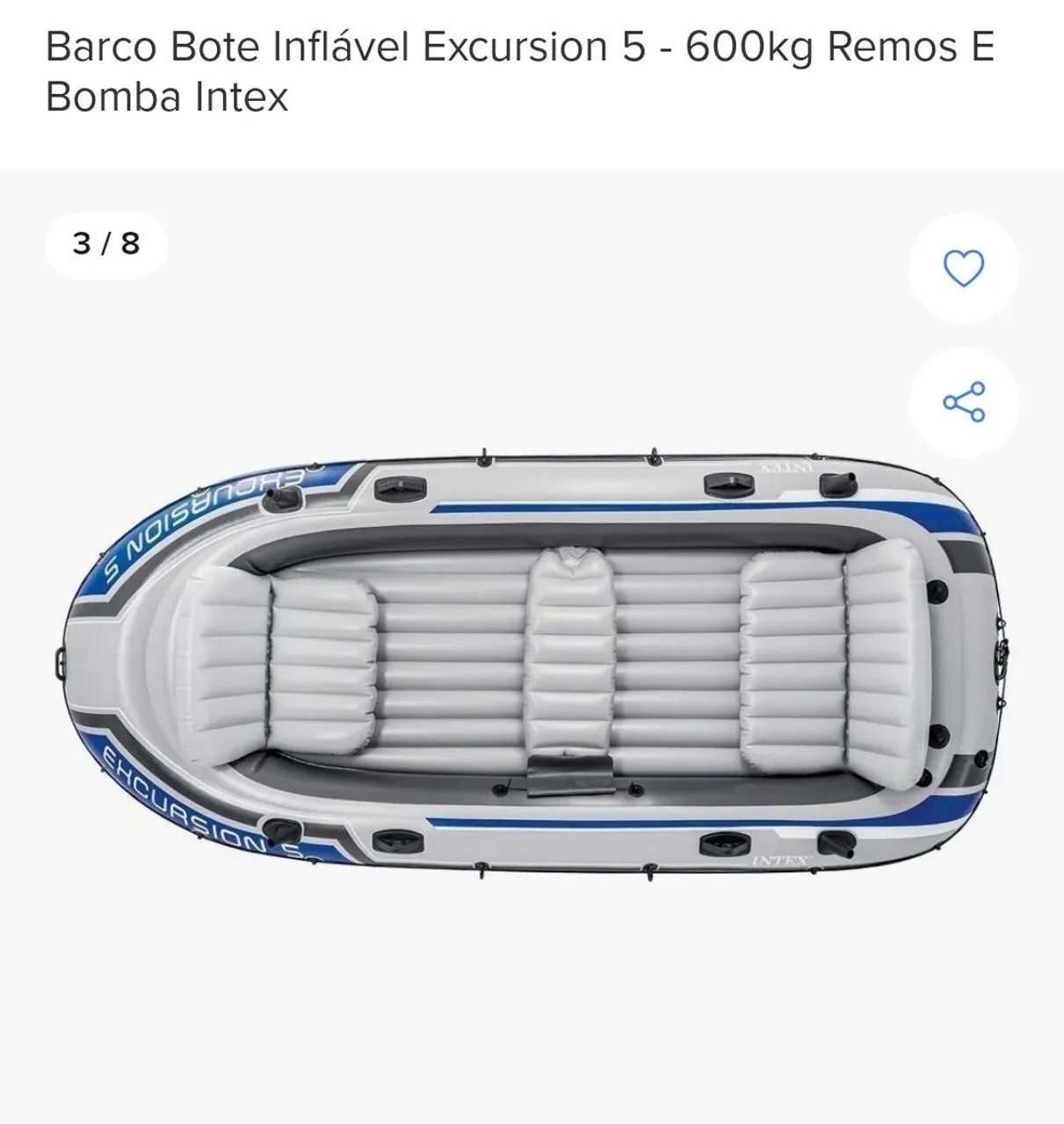 Barco Inflável Intex 6 pessoas 