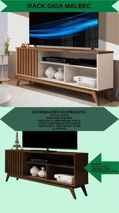 Rack ripado malbec promoção 