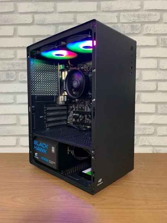 PC GAMER Ryzen 5 5600G | 16GB DDR4 | SSD 256GB | 12x no cartão + Garantia + mouse e teclad