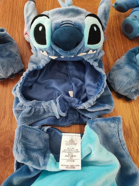 Fantasia Disney Stitch Bebê (6 à 12 meses) até 11 KG - Foto 2
