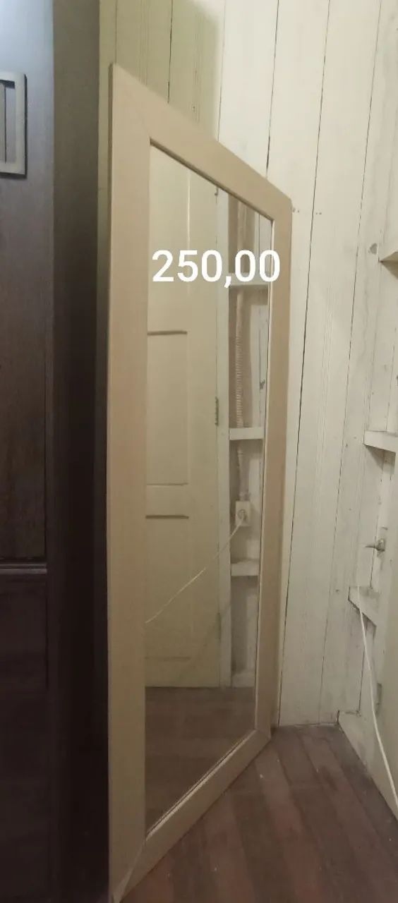 Espelho grande com moldura clara 1.65 altura