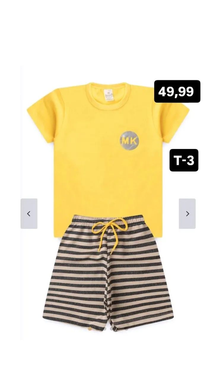 Conjunto Camiseta e Bermuda Infantil - Tamanho 8 - Foto 4