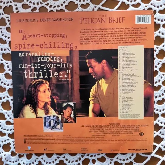 Laser Disk O Dossie Pelicano com Julia Roberts e Denzel Washington - Foto 2