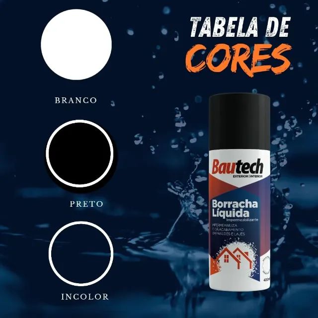 Mega Borracha Liquida Solução Total Bautech Spray 400ml - Foto 3