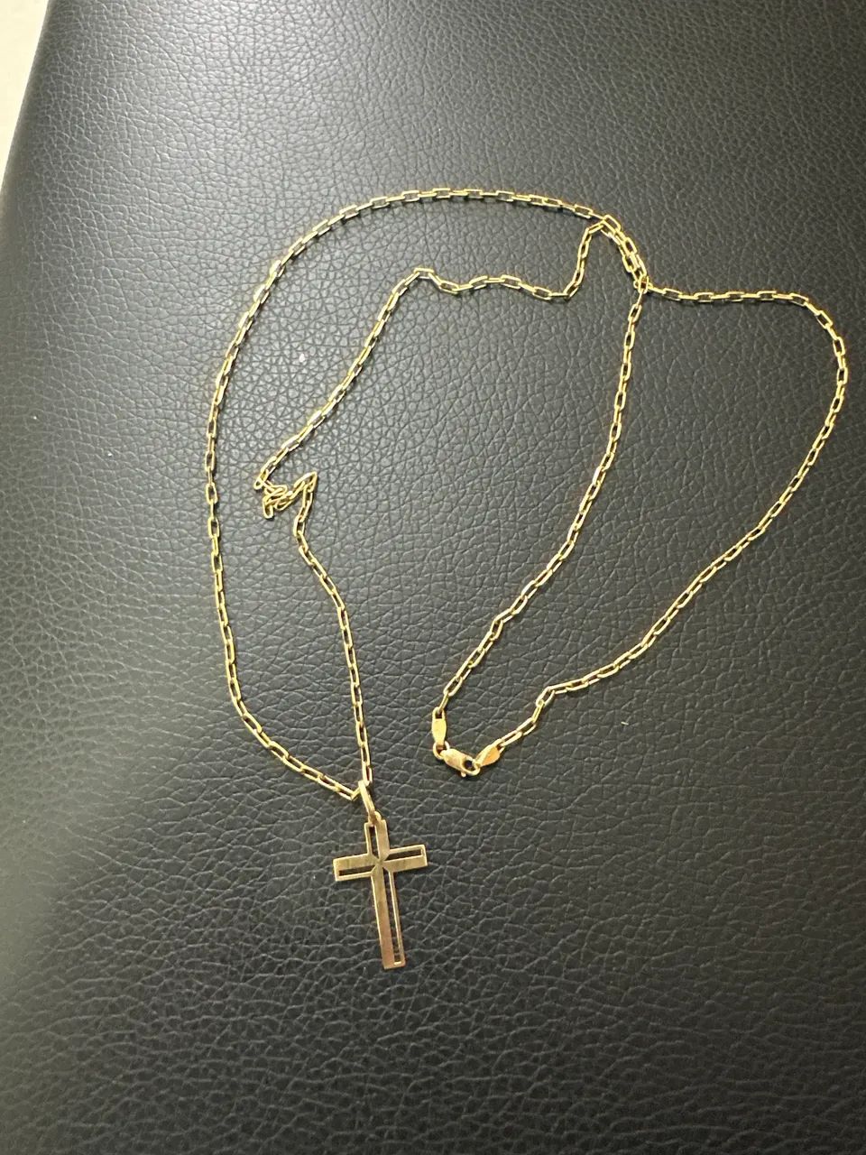 Corrente maciça com pingente Ouro 18k Zera - Foto 3