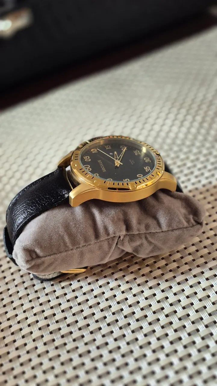 Relógio Seculus dourado - Foto 3