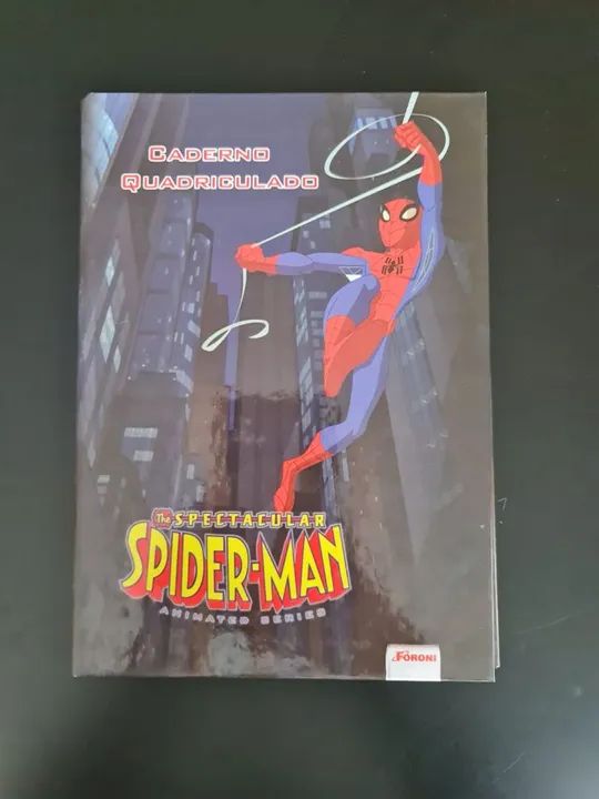 Caderno Quadriculado Homem Aranha 48 folhas