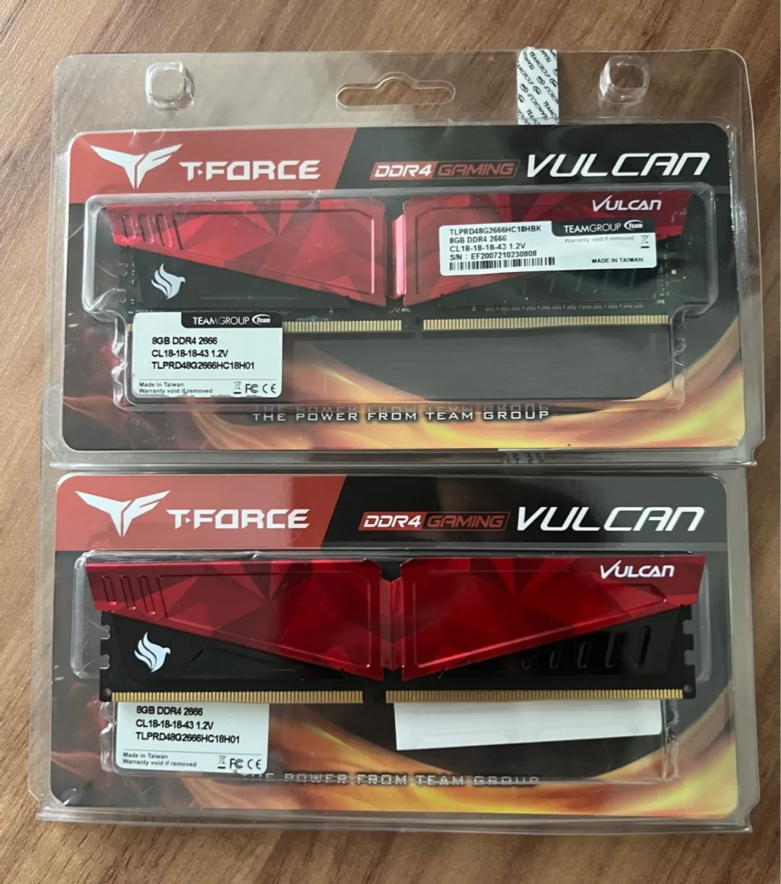 MEMÓRIAS T-FORCE VULCAN PICHAU 16GB (2X8GB) / DDR4 2666MHZ
