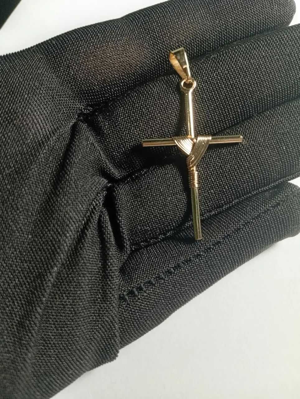Corrente cartier+ pingente crucifixo trançado  - Foto 5
