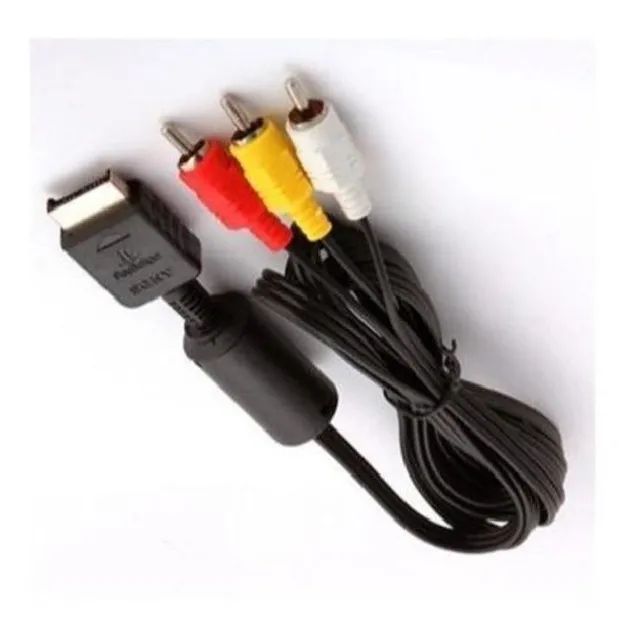 Cabo Av Ps2 Áudio e Vídeo Rca Para Game Playstation 2