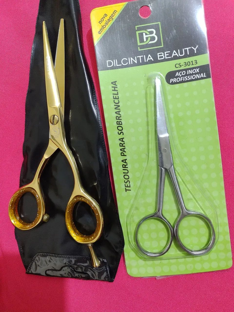 Tesoura de sobrancelha profissional Dilcintia Beauty - Foto 2