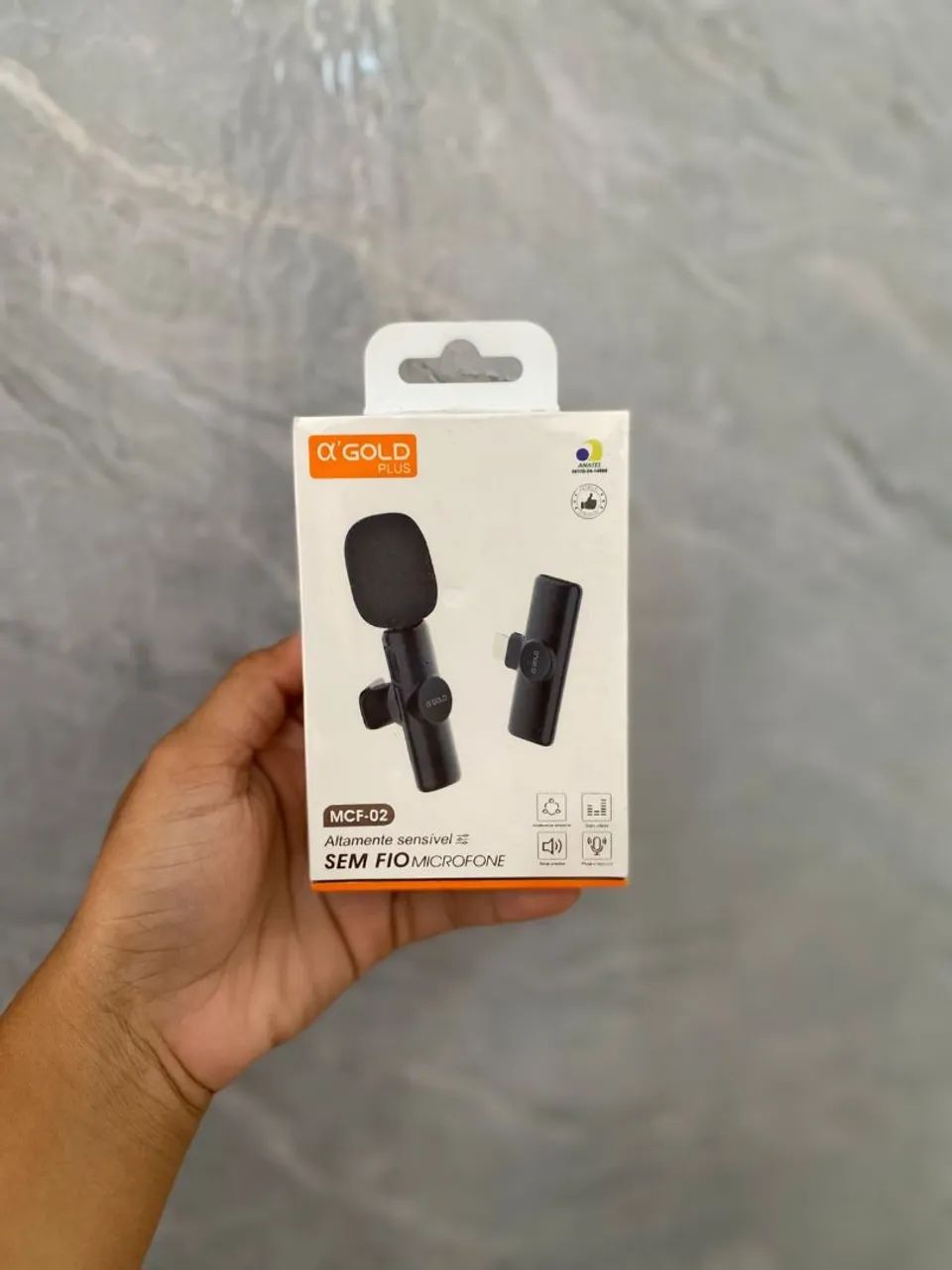 Microfone lapela profissional A'GOLD - Entrega a Domicílio 