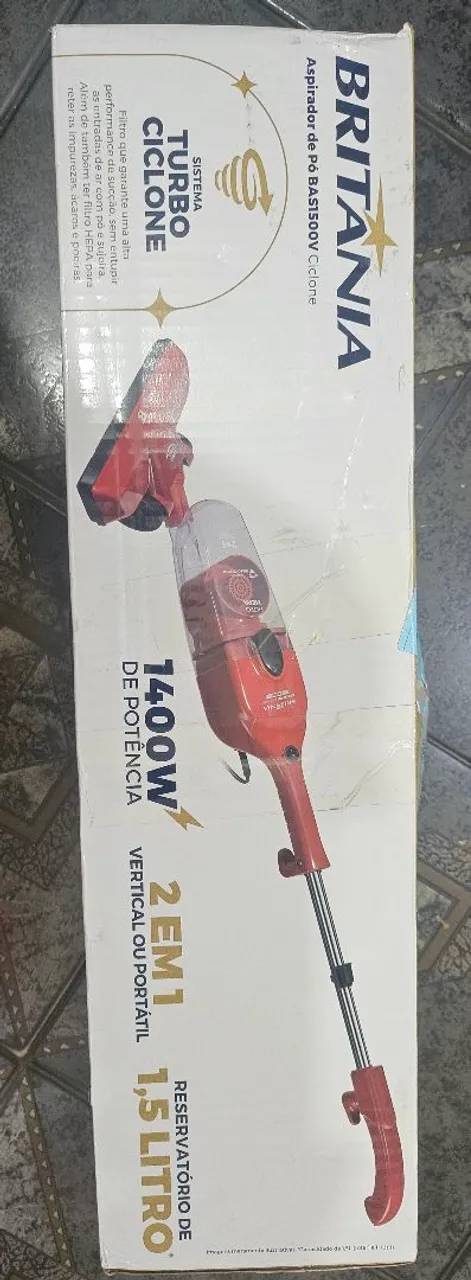 Aspirador de Pó Britânia Turbo Ciclone 1400w2 em 1 - 1400W