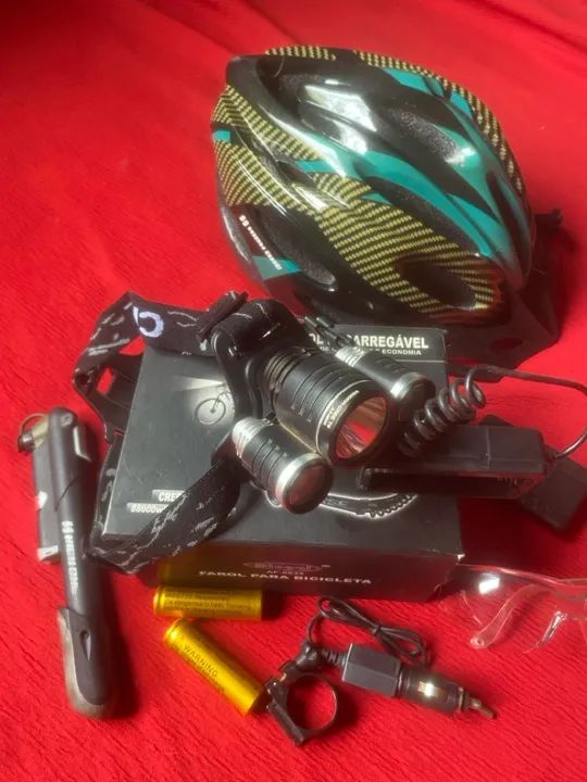 Capacete, Farol, Bomba e Oculos de Proteção.  - Foto 2
