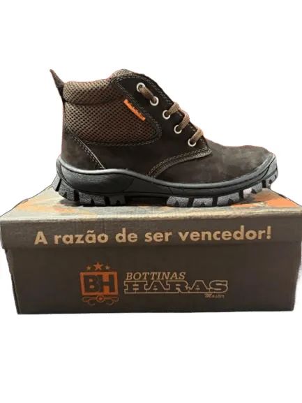 BOTA SEGURANÇA COURO NOBUK SOLA BORRACHA - HARAS- N°40 á 42
