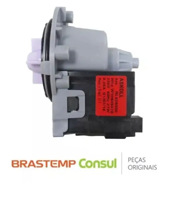 Bomba de drenagem Universal Original Whirlpool 220V - NOVA - Foto 3