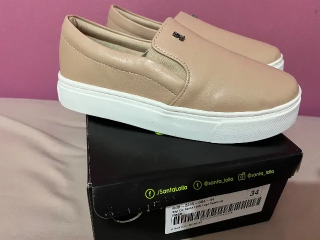 SLIP ON SANTA LOLLA TAM 34 nunca usado R$ 80