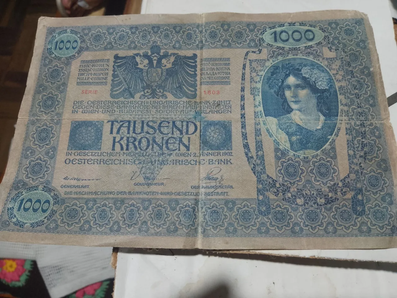 Nota de 1000 Coroas Austro-Húngara