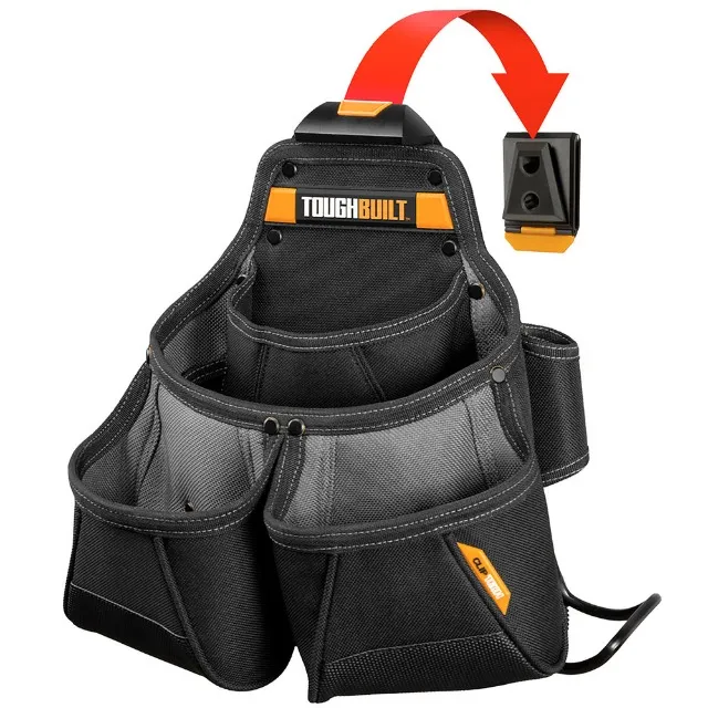 Bolsa de Ferramentas ClipTech® com 9 Bolsos Carpinteiro e Instaladores em Geral Toughbuilt