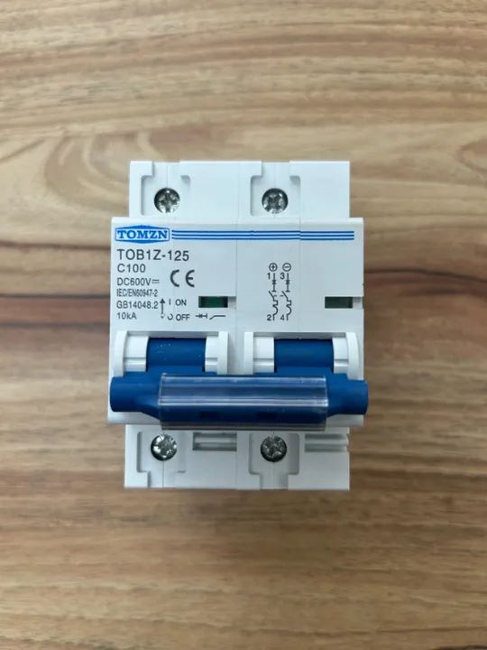 Disjuntor para Trilhos Din Tomzn Tob1z-125 100a CC