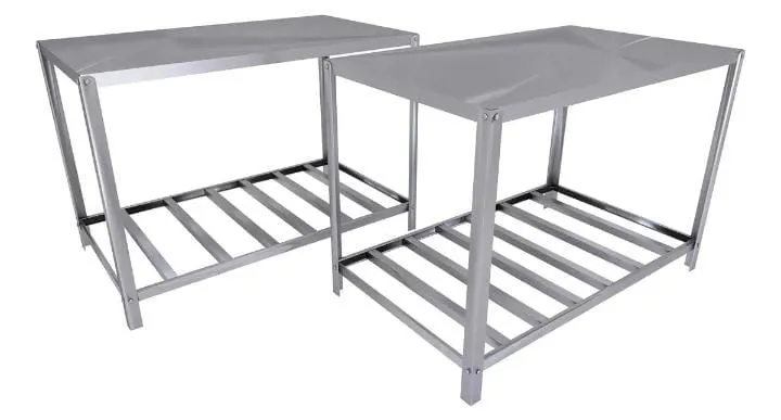 Mesas, Bancadas e Estantes de Aço Inox para Cozinha Industrial