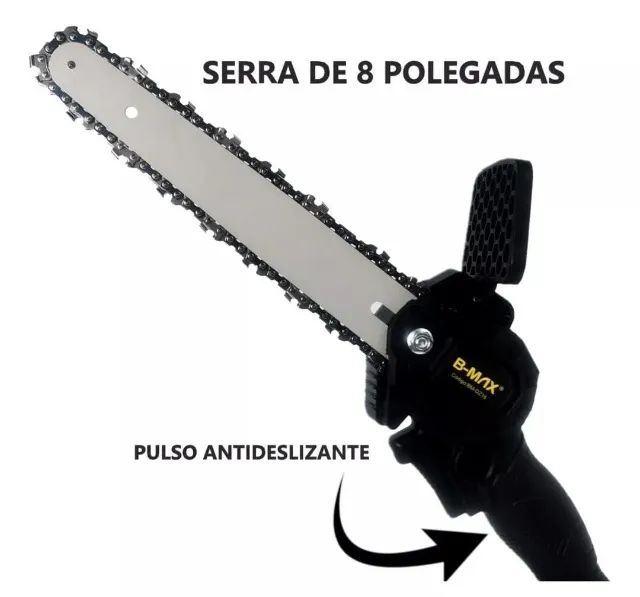 Mini Moto Serra Elétrica 4 Pol 1 Baterias Recarregável Poda - Foto 5