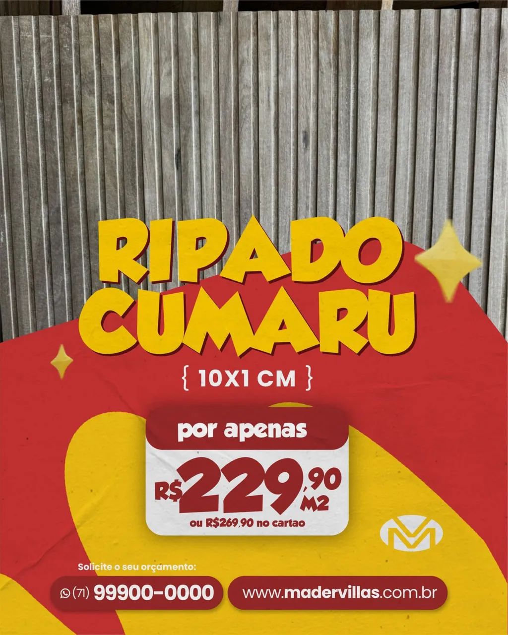 Ripado de madeira Pinus R$99,90 cada metro quadrado  - Foto 3